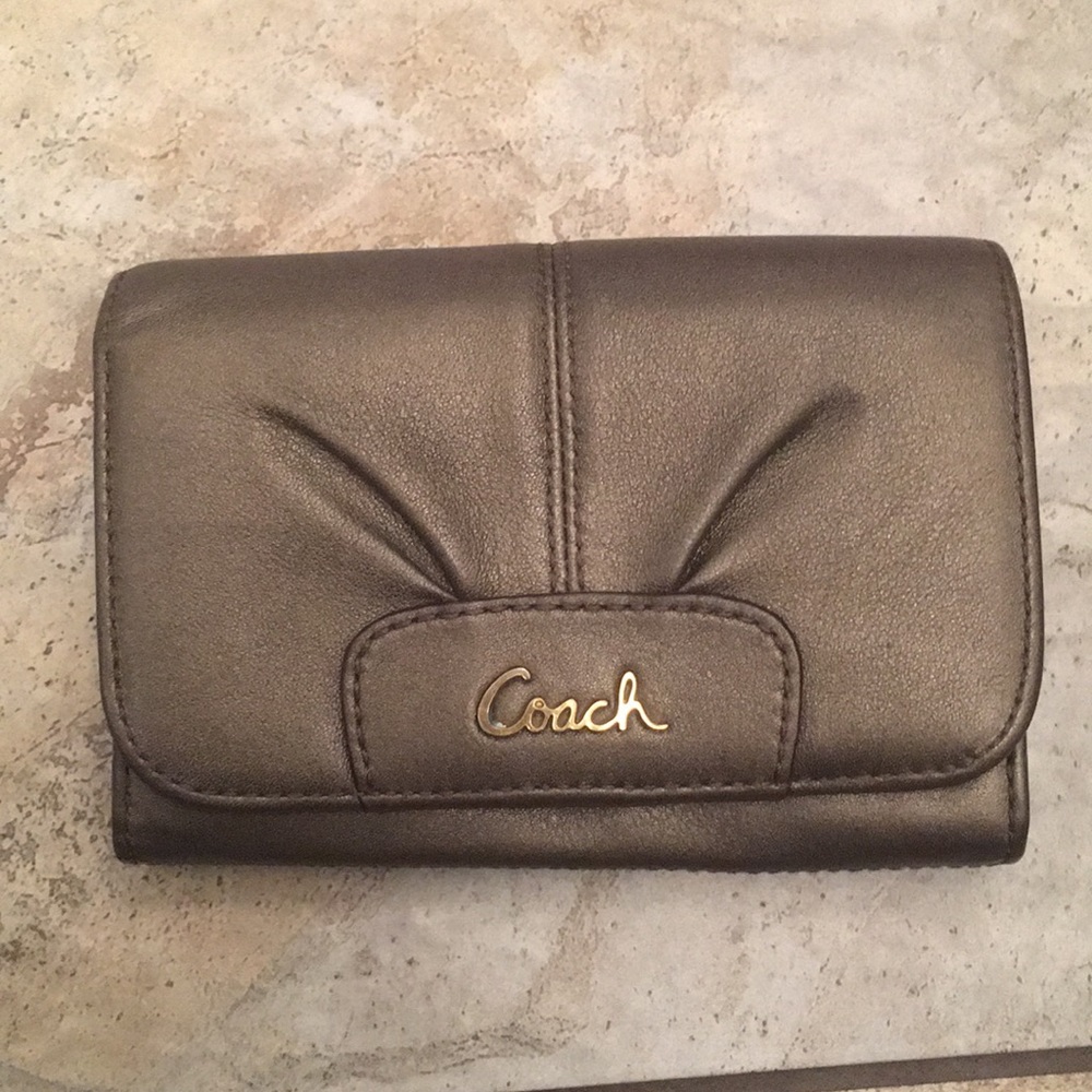 Coach Taupe Shimmer Wallet